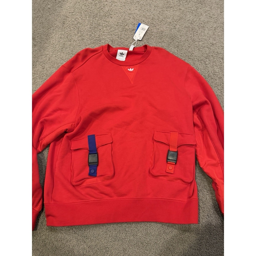 Adidas Sweater Men's Small Cny Crew Series Utility Cargo Pocket Pullover NWT